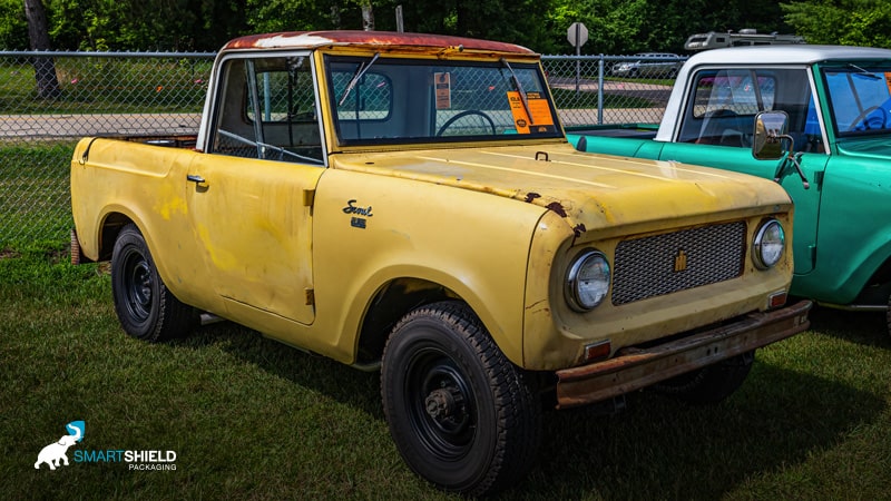 Yellow International Harvester Scout