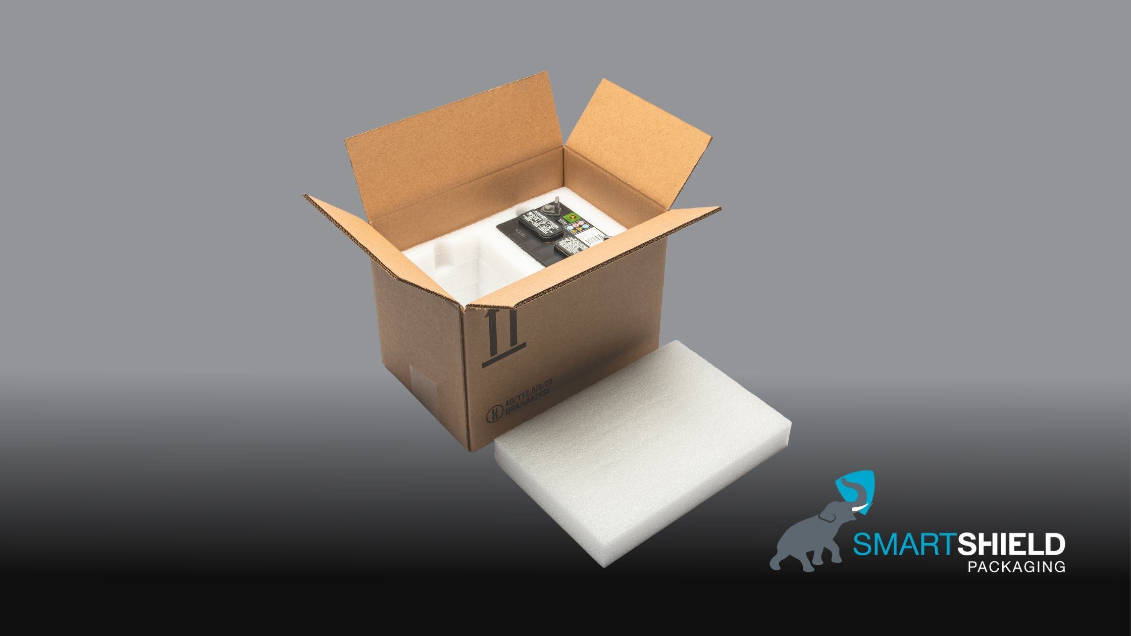 fire retardant foam in cardboard packaging